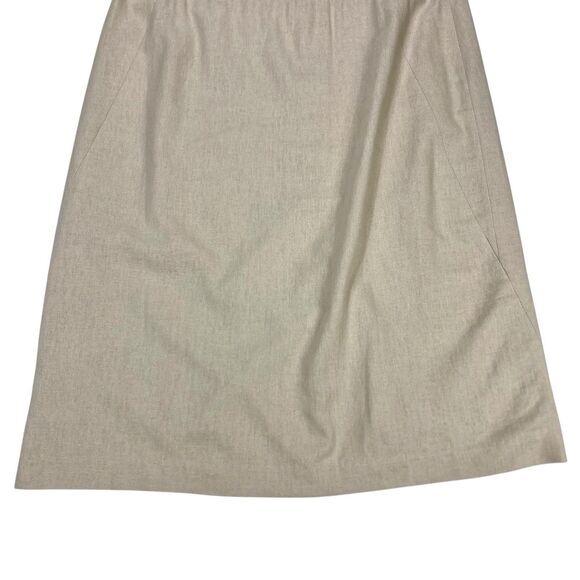 Chadwicks Of Boston Linen Pencil Skirt Women Sz 8 Beige Summer Breathable Career - Picture 3 of 14